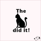 "THE CAT DID IT" - Vinyl Decal for GREEN Bandana