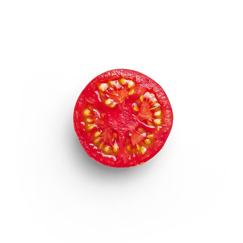 Tomato with seeds showing