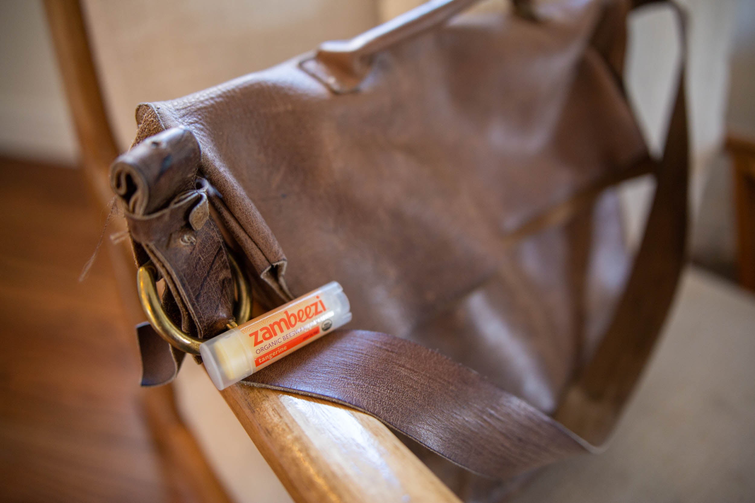 The perfect ethical option for reconditioning leather in a pinch, organic, fair trade lip balm