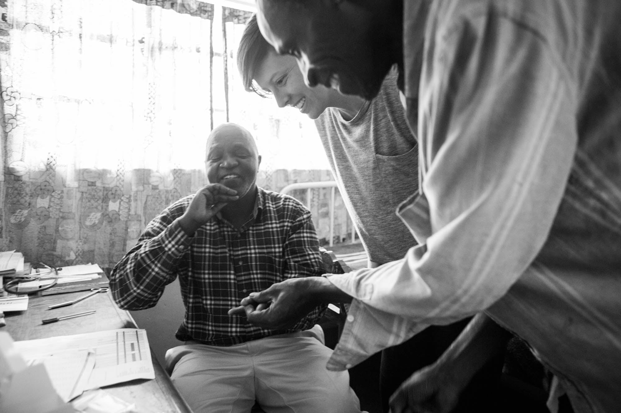 Zambeezi - Pastor Barry receiving care from a clinic he helped to build - ethical, fair trade soap and lip balm