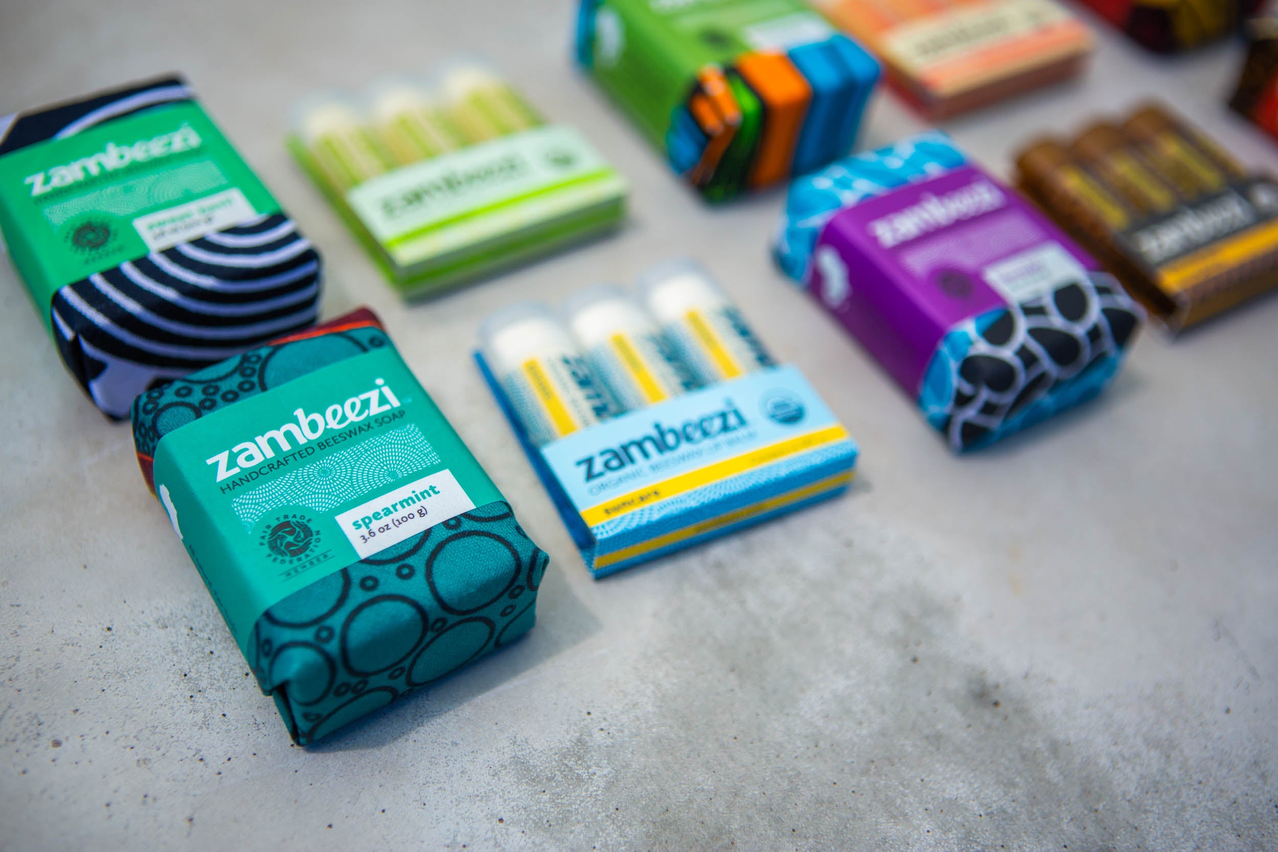 Zambeezi - our collection of organic and fair trade body care - ethical lip balm and soap