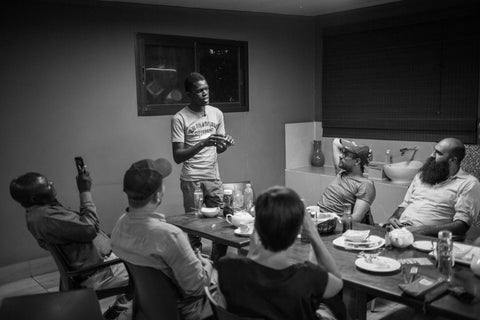 Barry Illunga Jr. presenting spoken word 