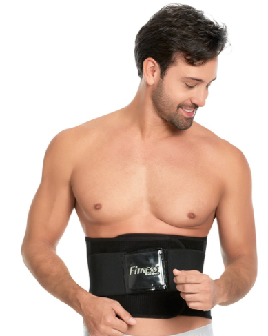 F4M Tummy Wrap Bandage | Adjust your Snatch Waist Trimmer Tummy Sweat Wraps  Belt for Women| Belly Body Shaper Compression Wrap | Gym Accessories Black