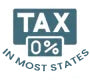 zero tax in most states