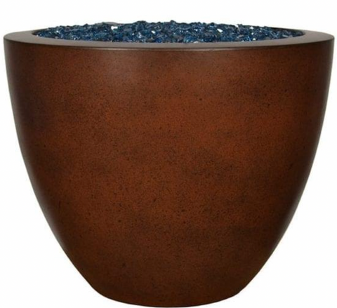 Archpot Legacy Round Fire Vase in GFRC Concrete - Majestic Fountains and More
