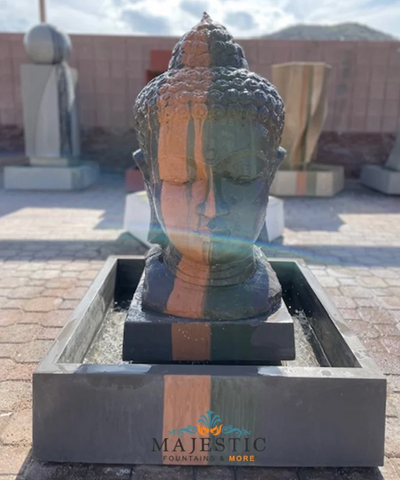 Buddha Head Fountain - Small- Outdoor Fountain by Gist