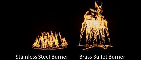 Steel Burner vs. Bullet Burner - Majestic fountains and More