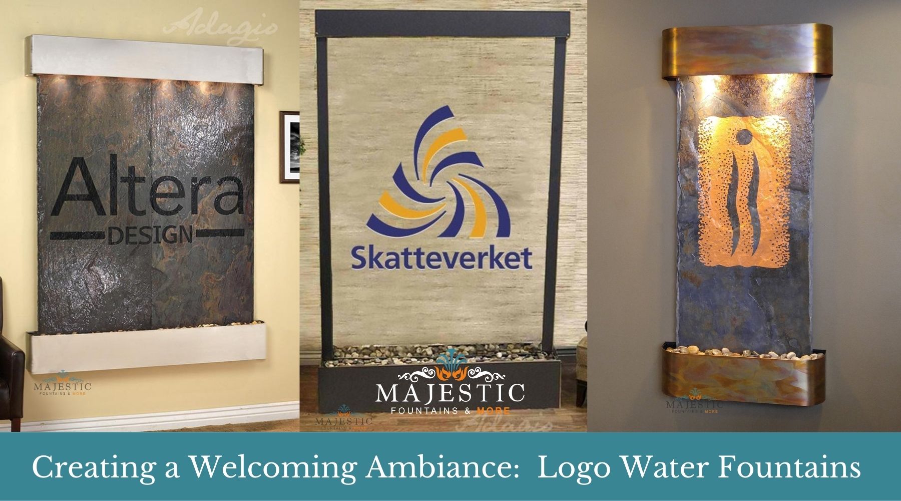 Indoor Water features with Logo and engravings