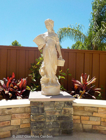 Giannini Garden Tuscan Country Girl Statue - 8105 - Majestic Fountains and More