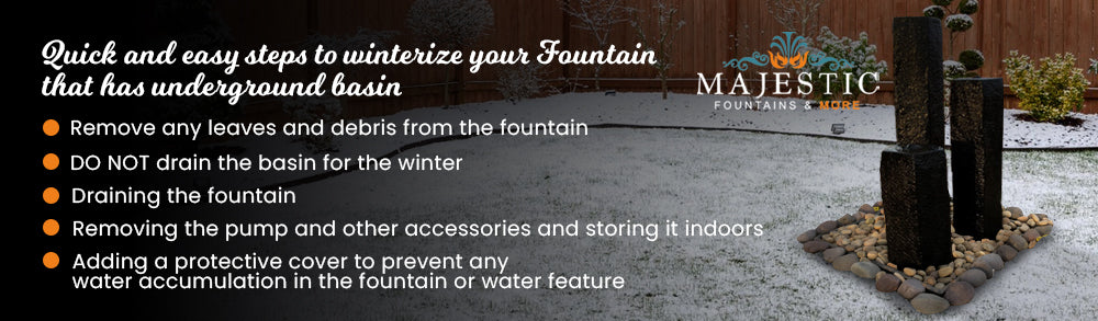 How to Winterize Fountains with Inground Basin - Majestic Fountains and More