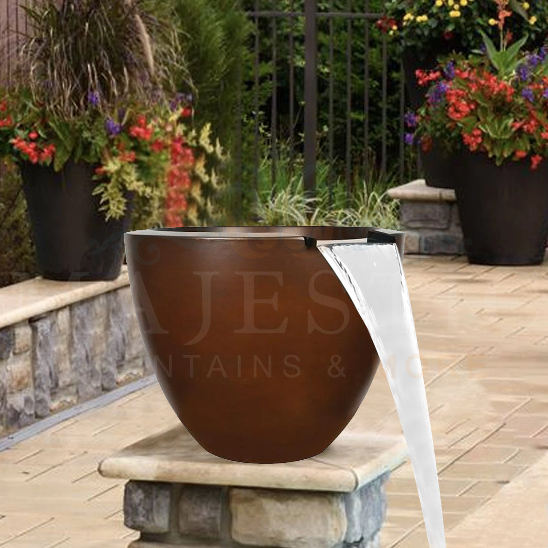 Legacy Round Water Vase in GFRC Concrete by Archpot