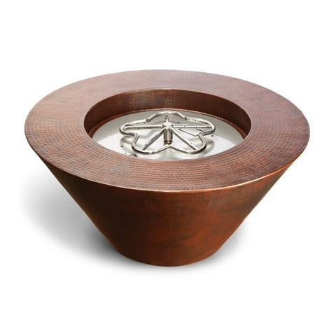 Mesa Fire Bowl in Hammered Copper by HPC - Majestic Fountains and More