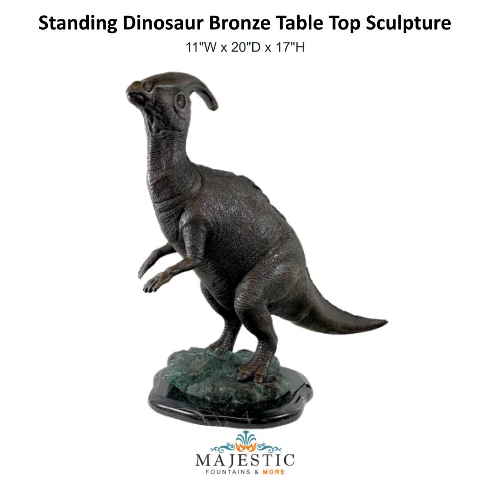Standing Dinosaur Bronze Table Top Sculpture