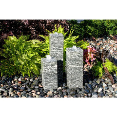 Speckled Granite Triple stone columns 3 sides smooth DIY Fountain Kit