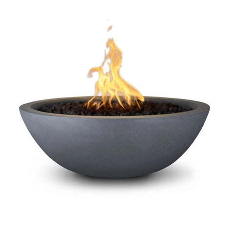 The Outdoor Plus Sedona Round Fire Bowl in GFRC Concrete + Free Cover - Majestic fountains and More