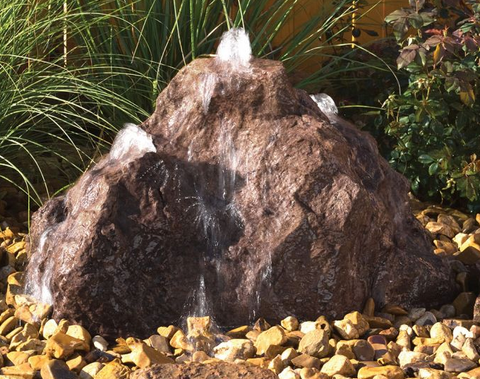 Triple Cascade Fountain Kit - GFRC Concrete Bubbling Boulder - Majestic Fountains and More