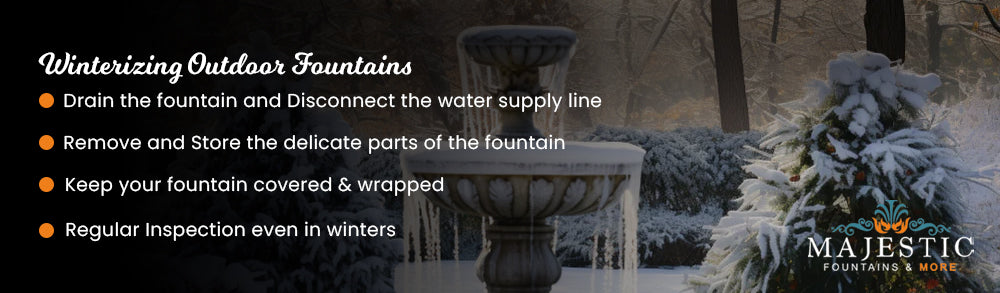 Winterizing Outdoor Fountains - Majestic Fountains.