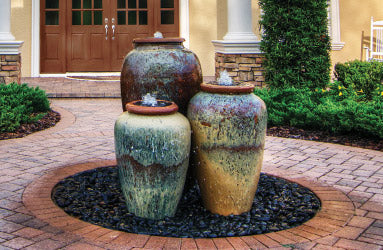 Ceramic Vase Fountain - Set of 3s