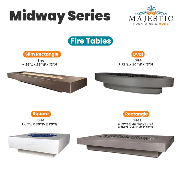 Midway Fire Table Series Series - Majestic Fountains & More