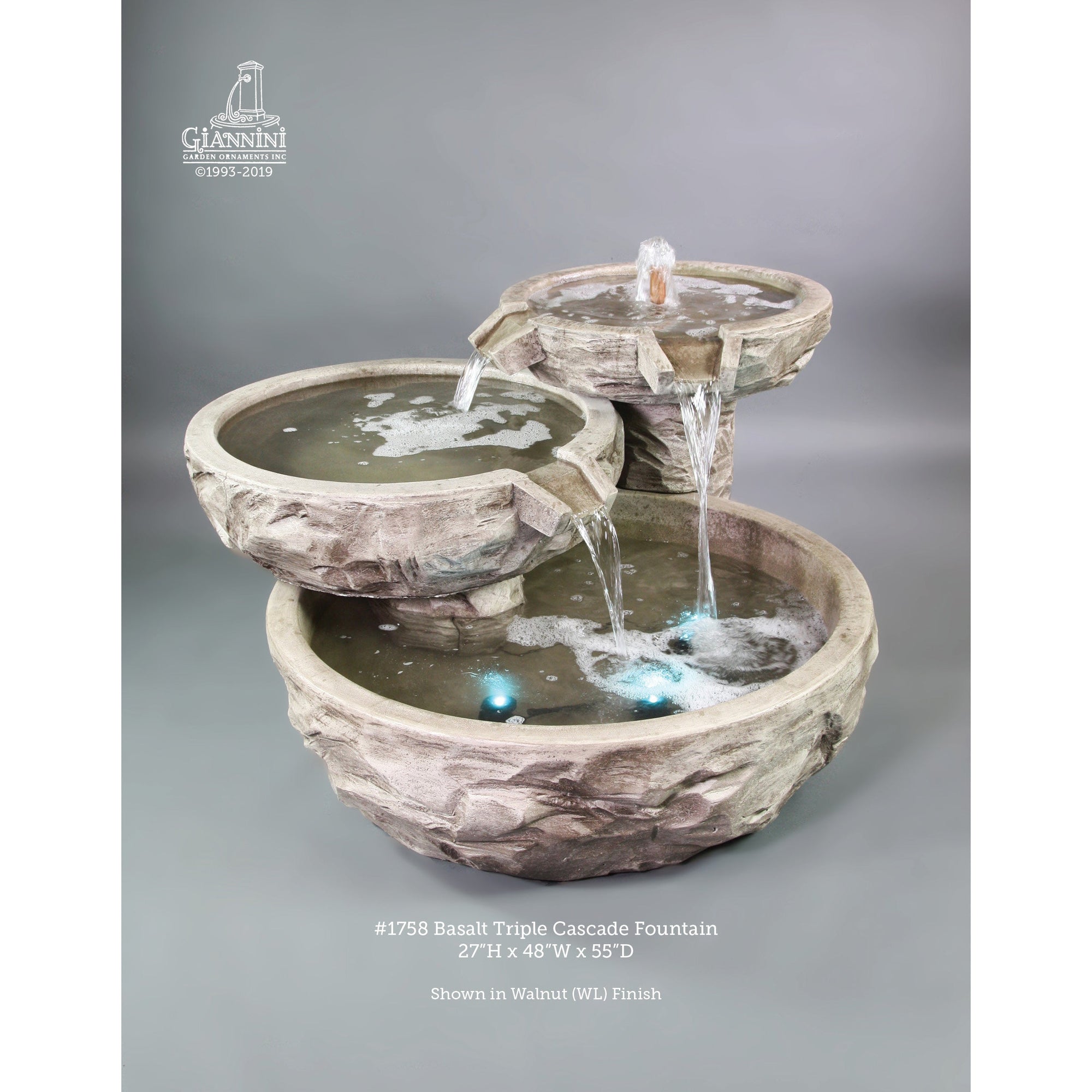 Jade Tuscany Triple Vase Fountain Kit - FNT50396 - Majestic Fountains and  More