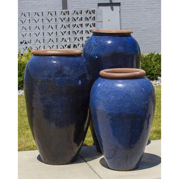 Tuscany Deep Blue Triple Vase