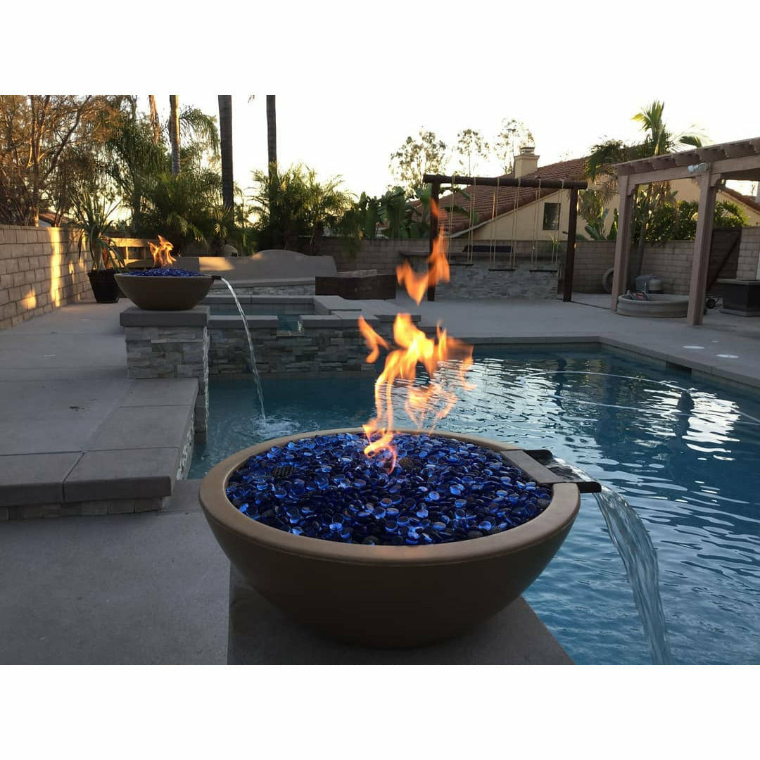 The Outdoor Plus Sedona Fire & Water Bowl in GFRC Concrete The Outdoor Plus
