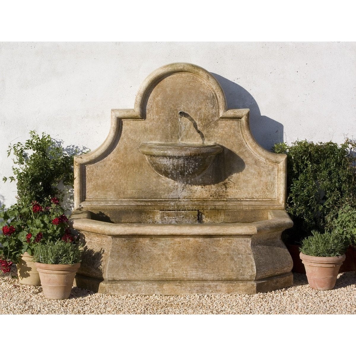 Andalusia Wall Fountain in Cast Stone by Campania International