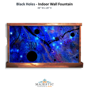 Harvey Gallery Black Holes  - Indoor Wall Fountain - Majestic Fountains