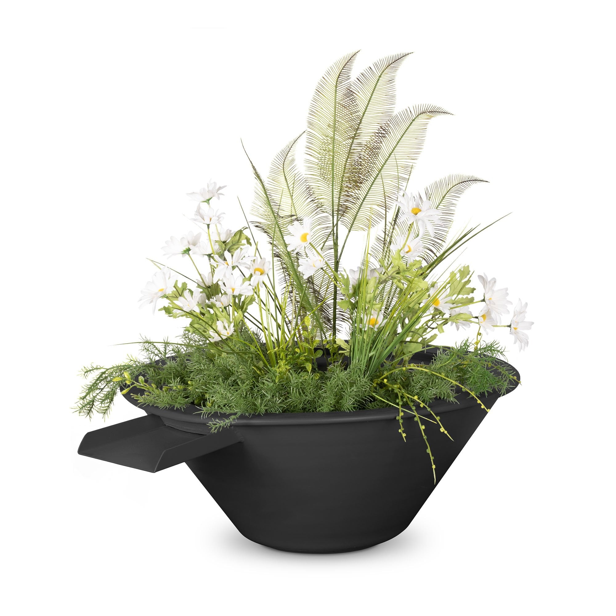 The Outdoor Plus Cazo Powder Coated Metal Planter & Water Bowl