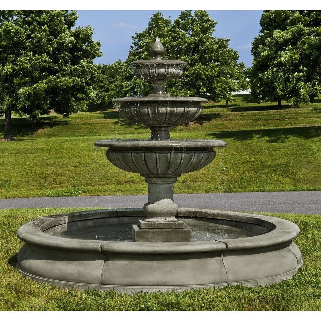 Estate Longvue Fountain in Cast Stone by Campania International