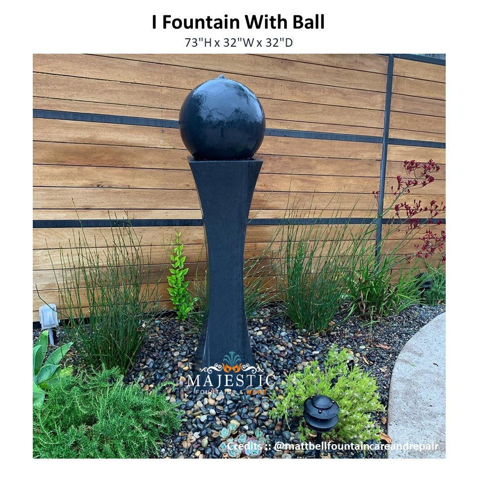 Vortex Fountain with Ball - Outdoor Fountain by Gist G-VRTX-BALL-35-35 -  Majestic Fountains and More