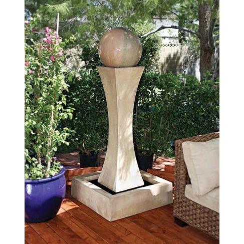 I Fountain With Ball - Outdoor Fountain - 6 FT Tall by Gist G-FWB-FTN-34