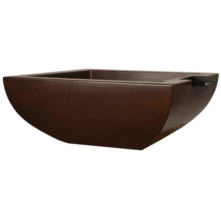 Archpot Legacy Square Planter Water Bowl in GFRC Concrete