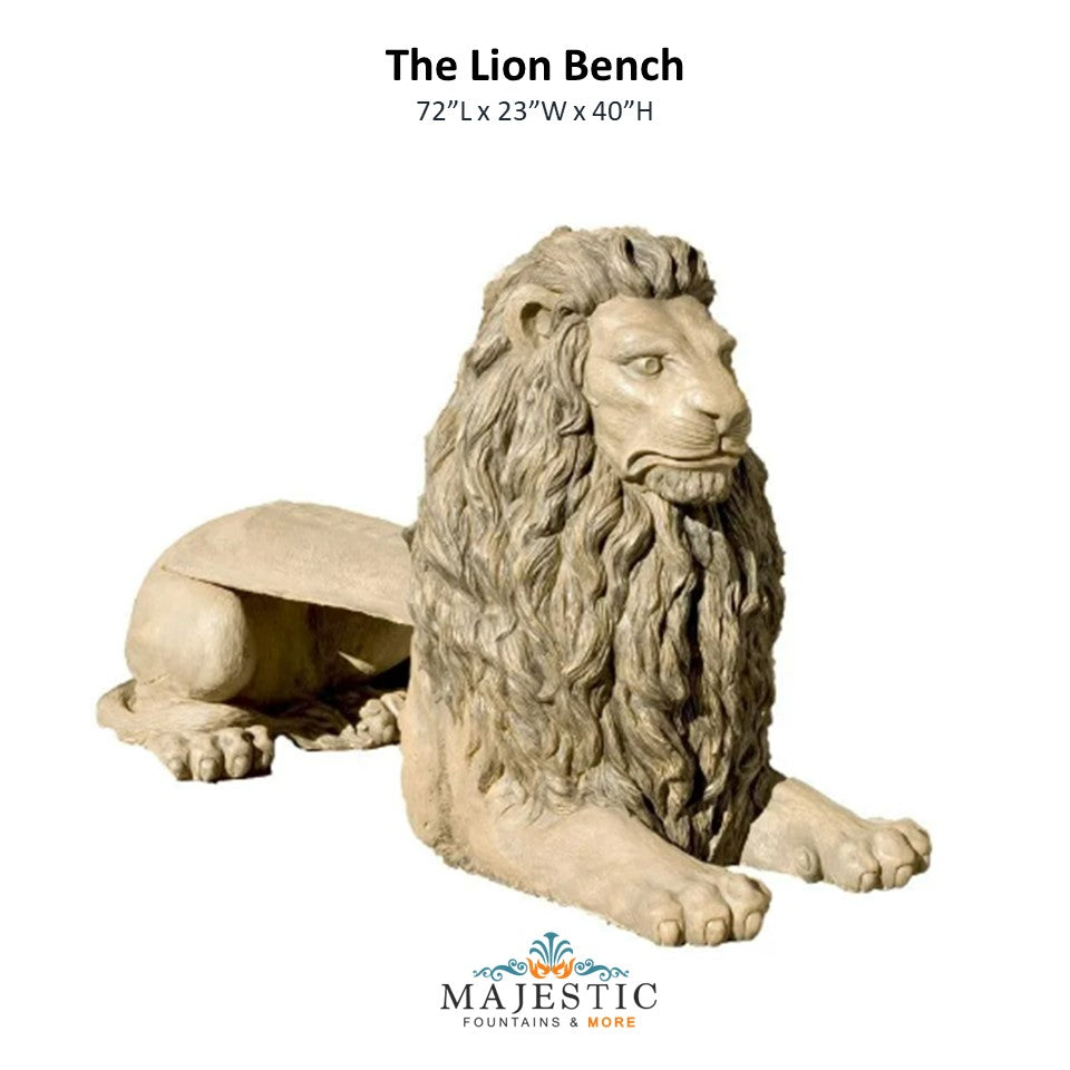 The Lion Bench in GFRC