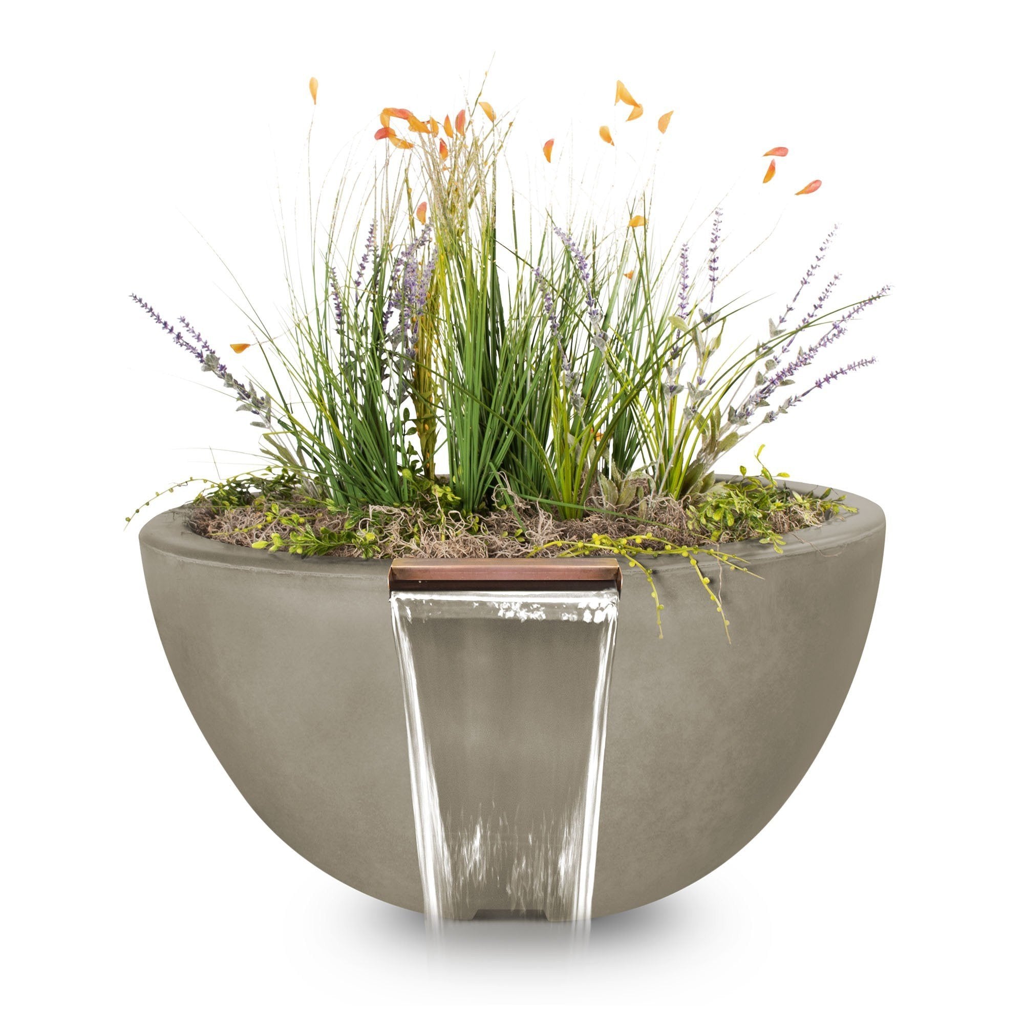 The Outdoor Plus Luna Planter & Water Bowl in GFRC Concrete