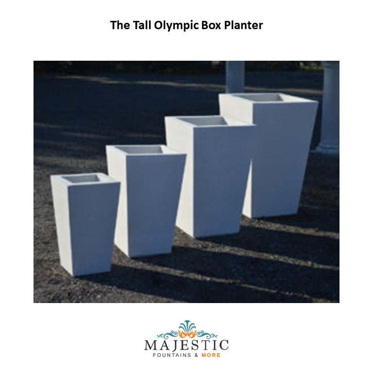 Tall Olympic Box Planter in GFRC