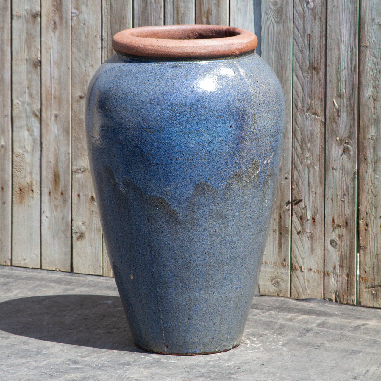 large vase waterfall in terracotta