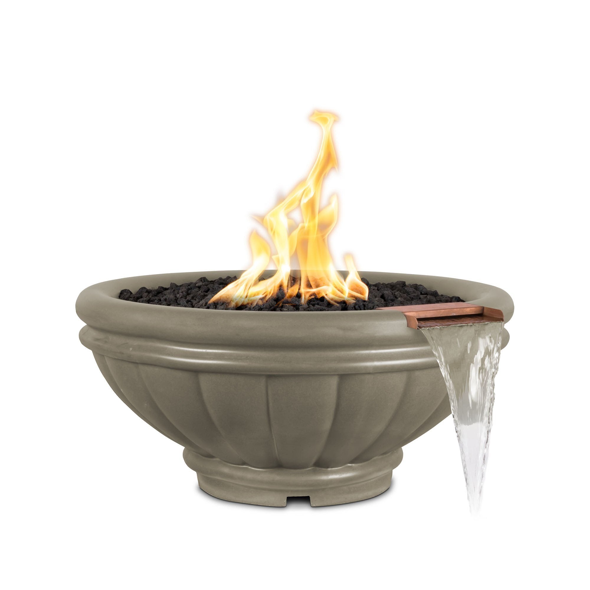 The Outdoor Plus Roma Fire & Water Bowl in GFRC Concrete