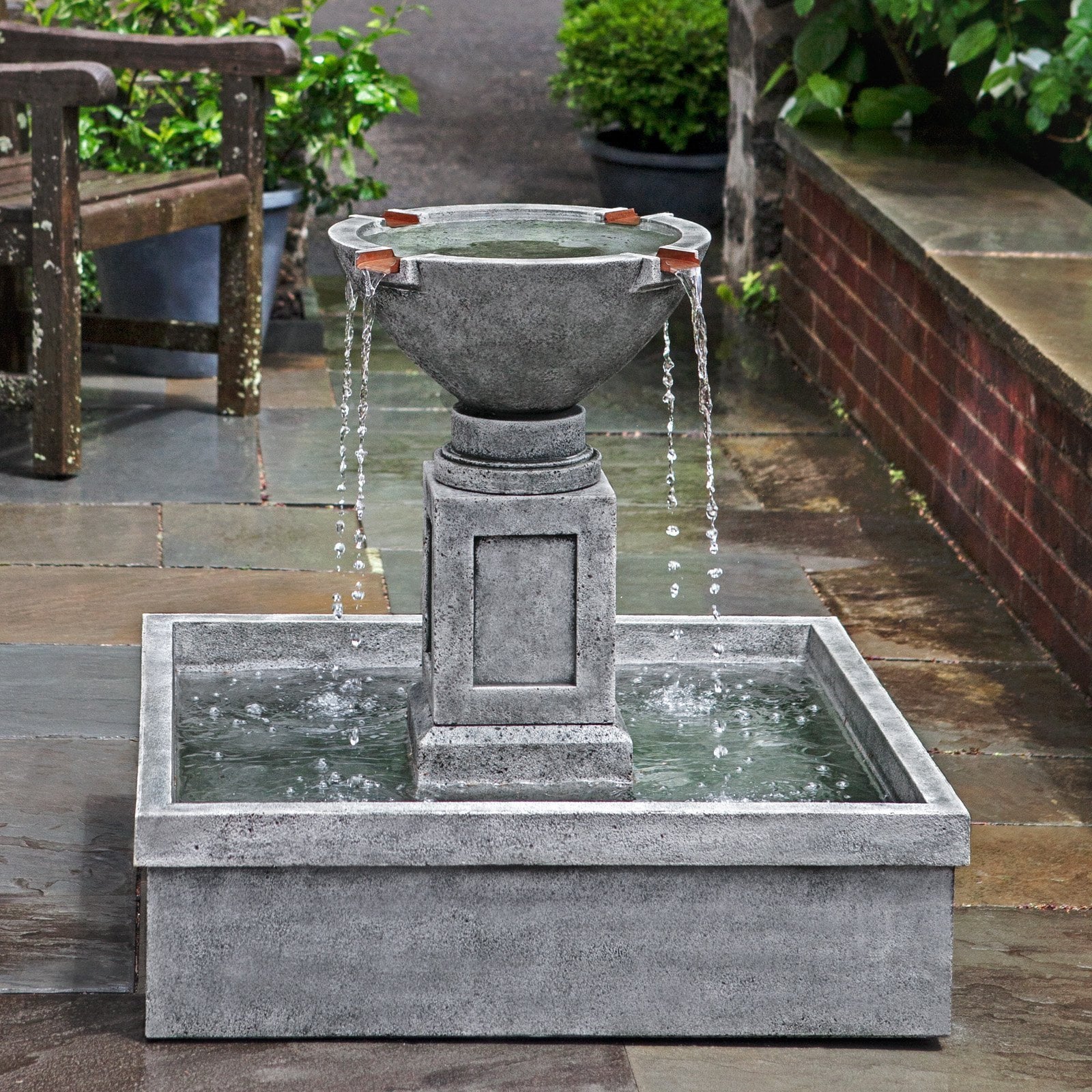 Rittenhouse Fountain in Cast Stone by Campania International