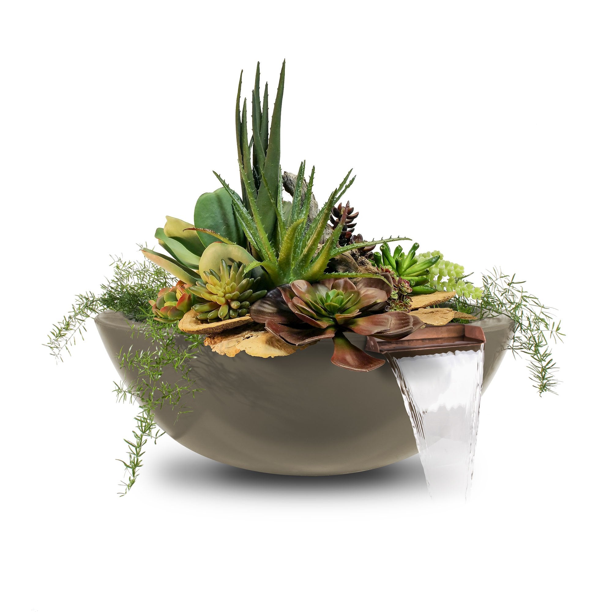 The Outdoor Plus Sedona Planter & Water Bowl in GFRC Concrete