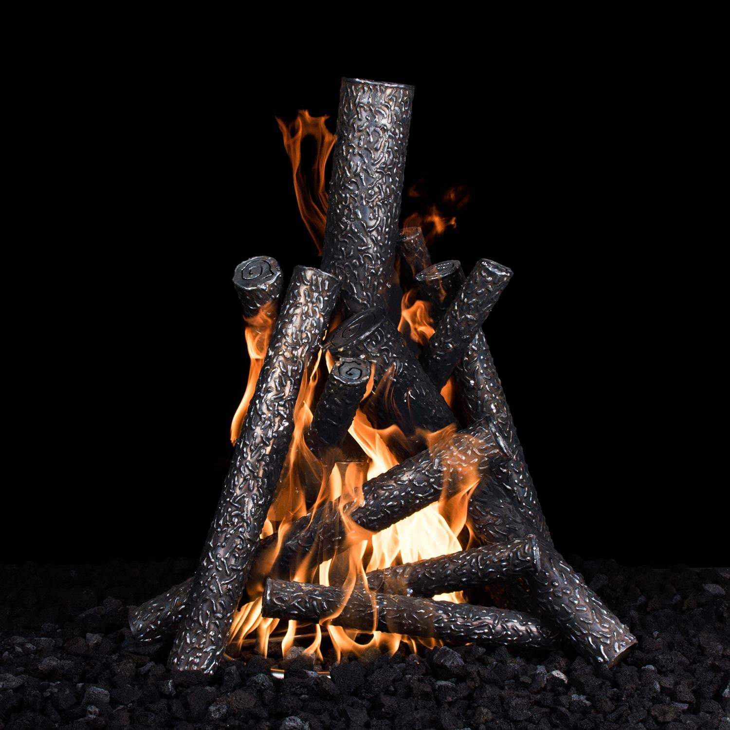 The Outdoor Plus 24" High Steel Fire Pits Logs Ornament