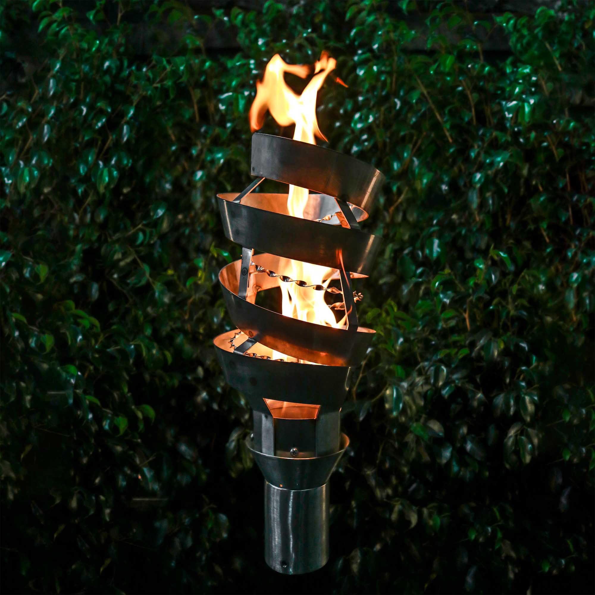 SPIRAL Fire Torch 14" in Stainless Steel by The Outdoor Plus