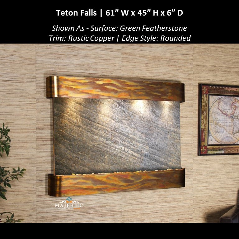 Adagio Teton Falls 45"H x 61"W- Indoor Wall Fountain