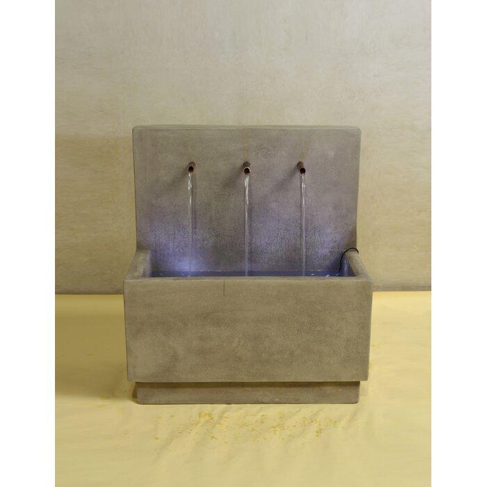 Giannini Garden Tribus Concrete Outdoor Wall Fountain