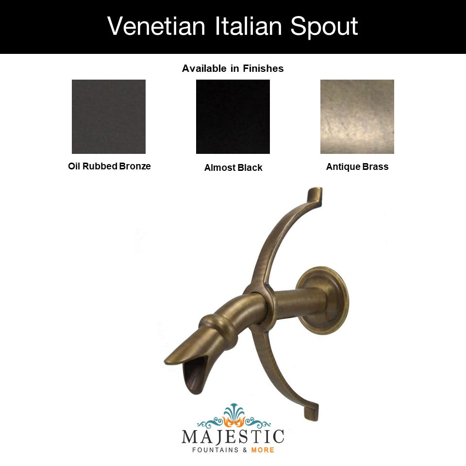 Italian Brass Water Spouts for Fountains - Majestic Fountains and More