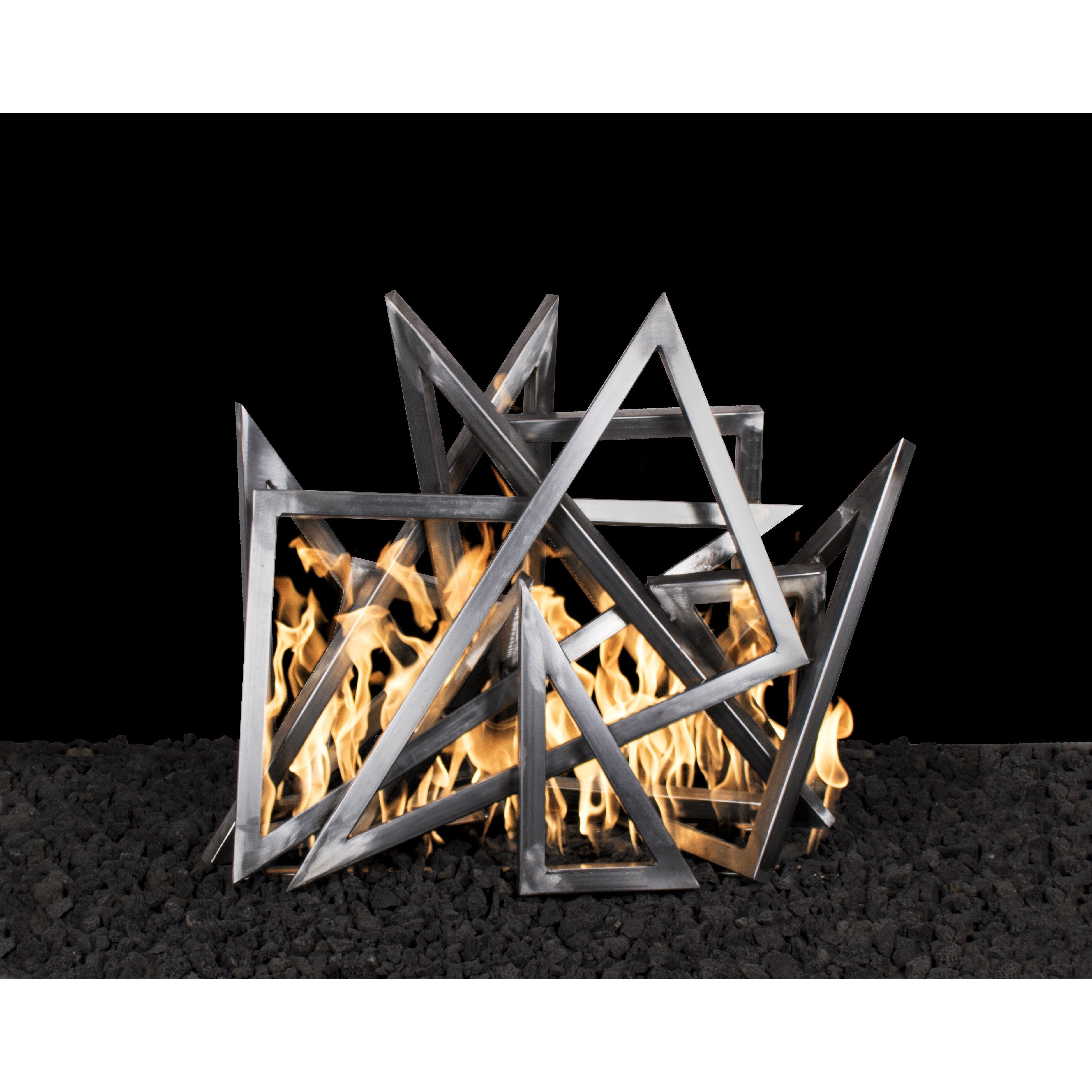 The Outdoor Plus Steel Triangle Sculpture - Fire Pit Ornament