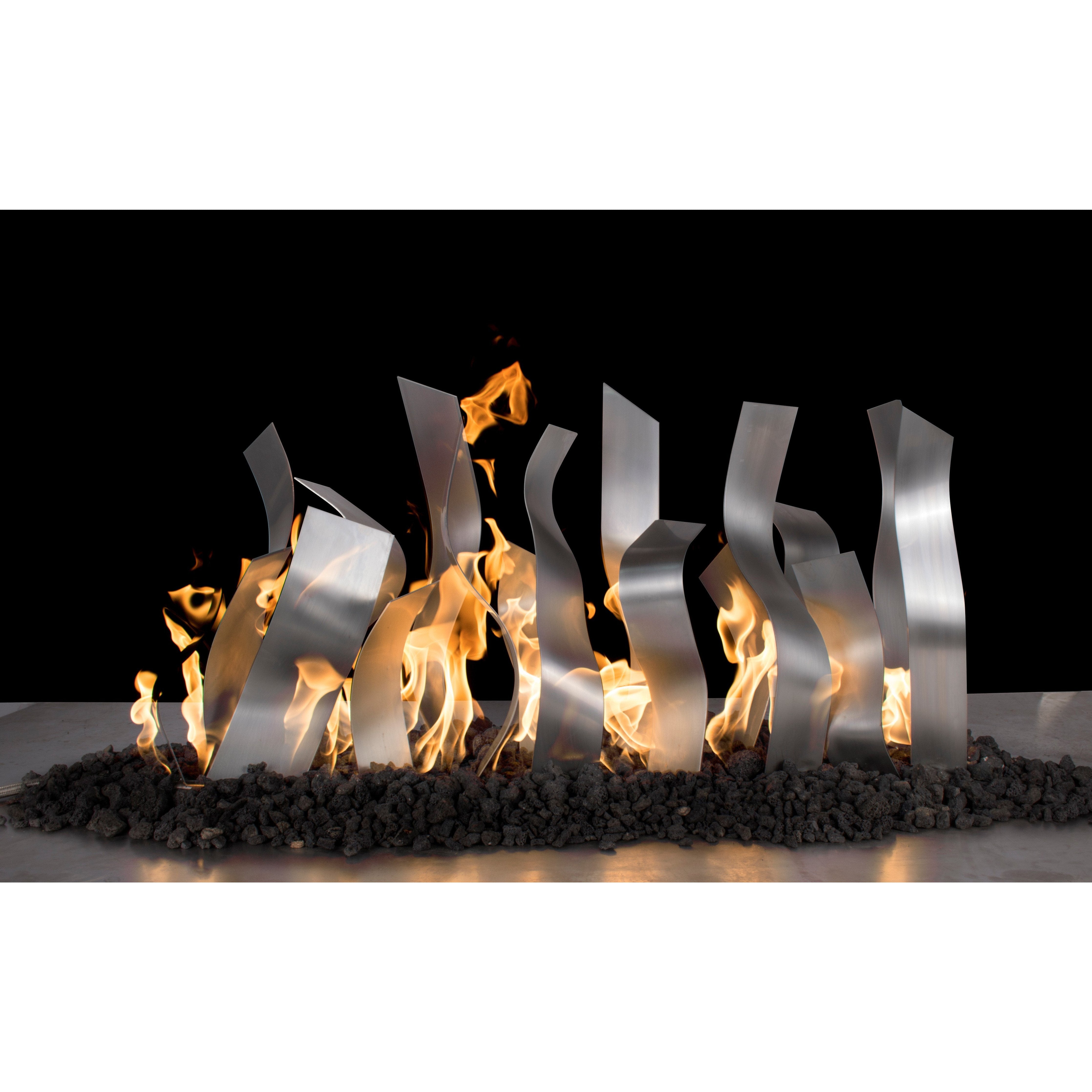 The Outdoor Plus Tangled Waves Steel Fireplace Burner