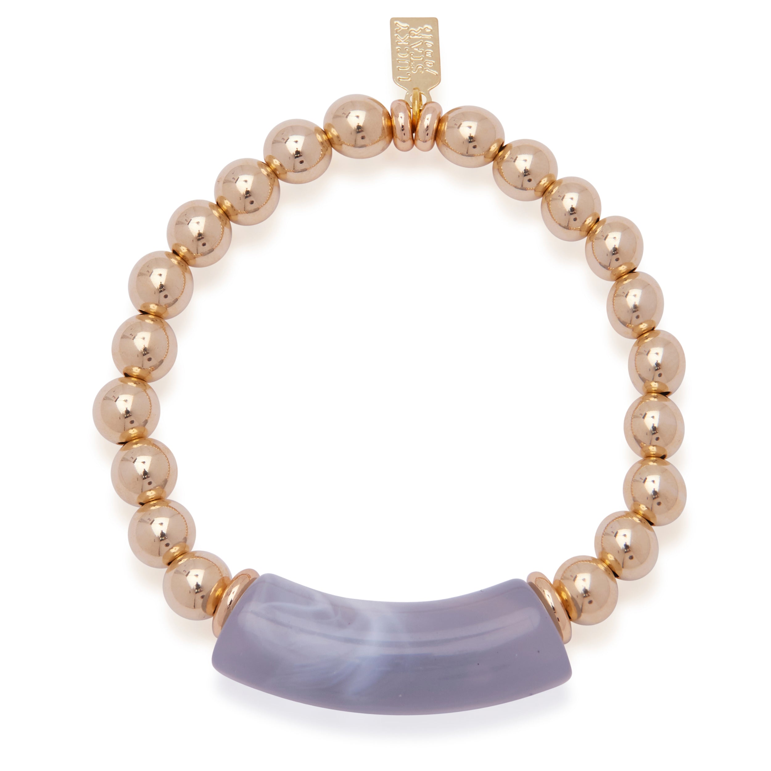 Gold Filled Enamel Bamboo Bubble Bracelet