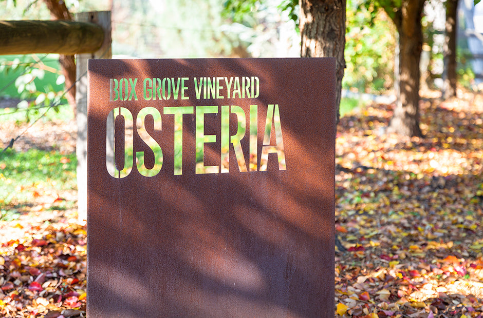 The Osteria sign