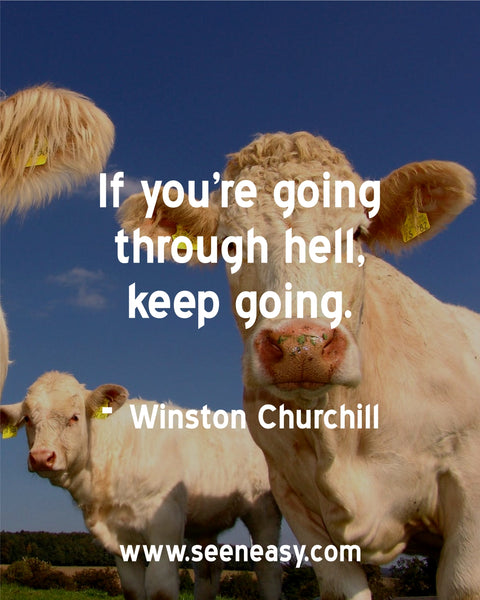 If you’re going through hell, keep going. Winston Churchill